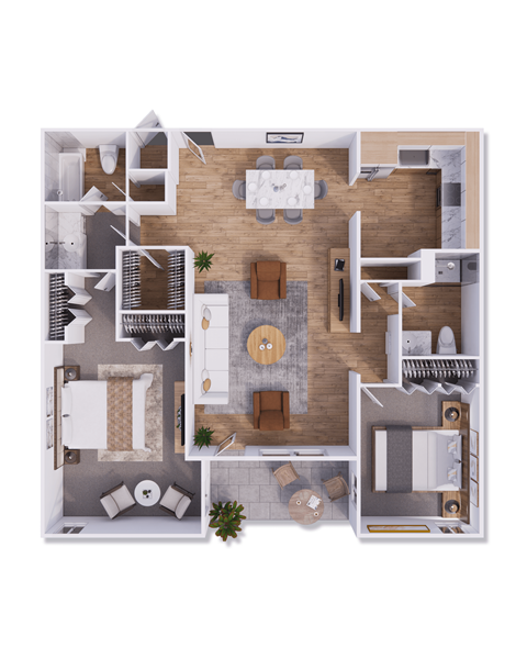 1 bed 1 bath with a den 1022 square feet at Willow Creek, Missouri, 64114